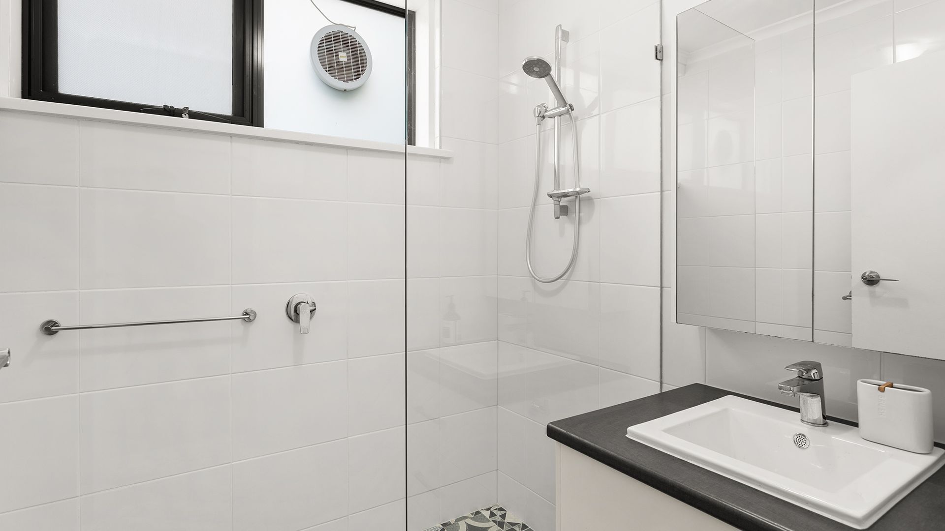 Shower, hair dryer