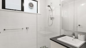 Shower, hair dryer