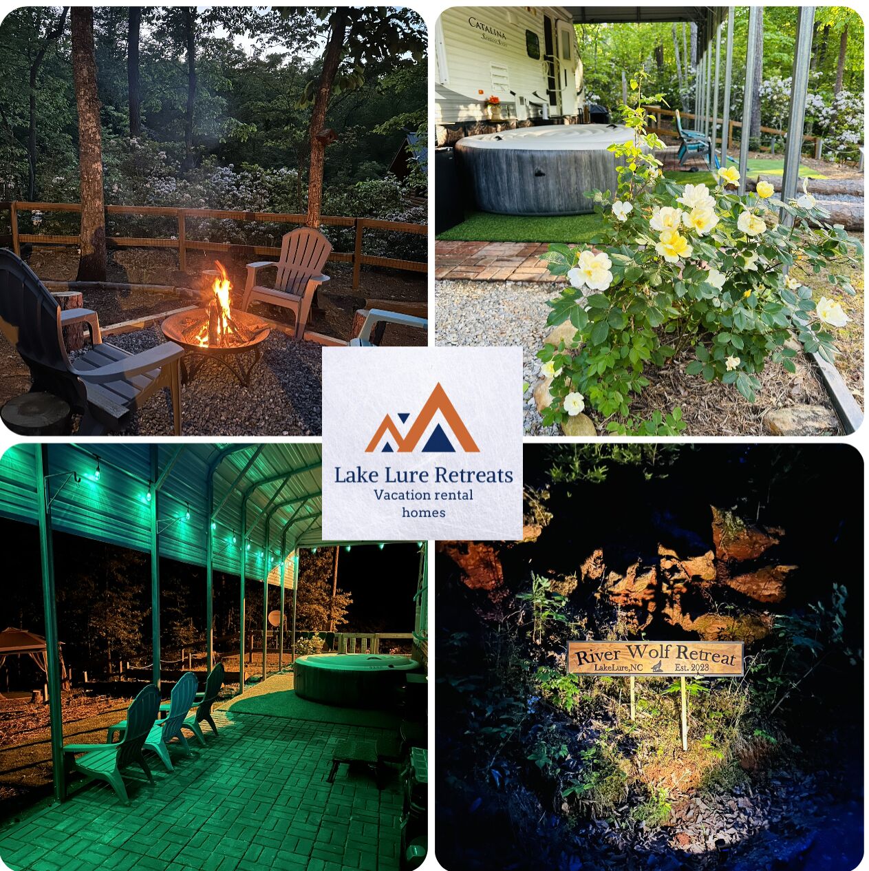 RV glamping experience with fire pit!