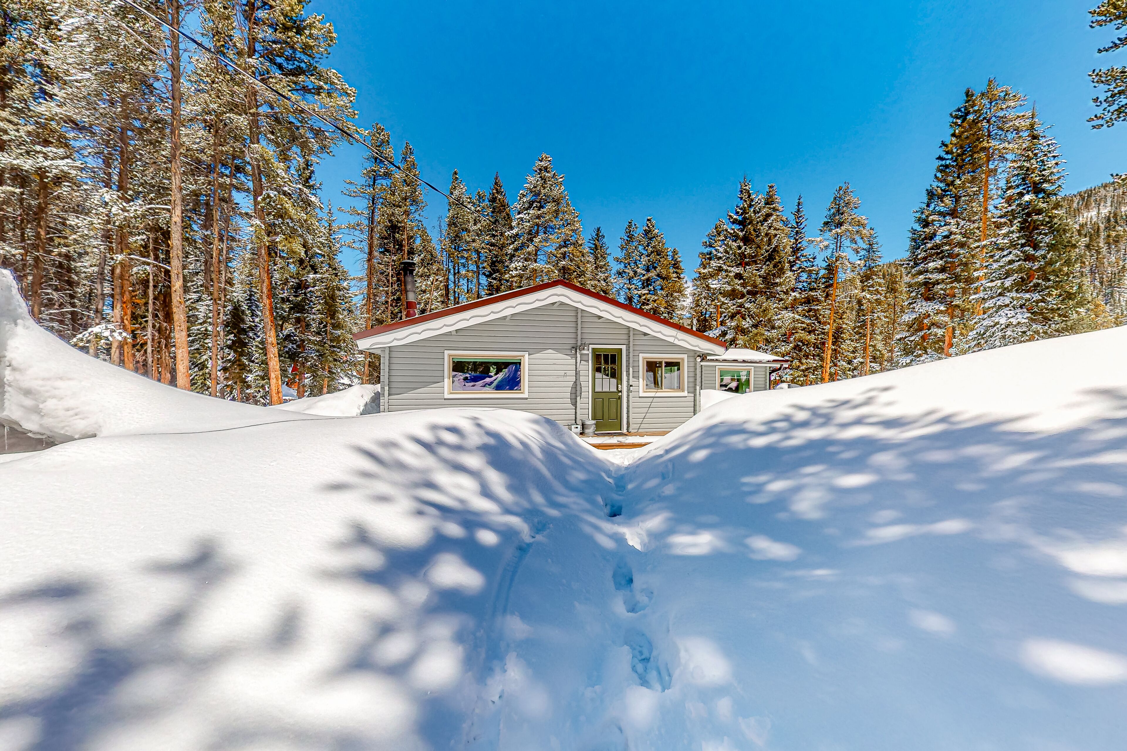 Dog-friendly mountain stay with a woodstove, board games, patio & W/D