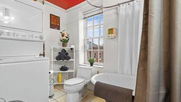 Hair dryer, towels