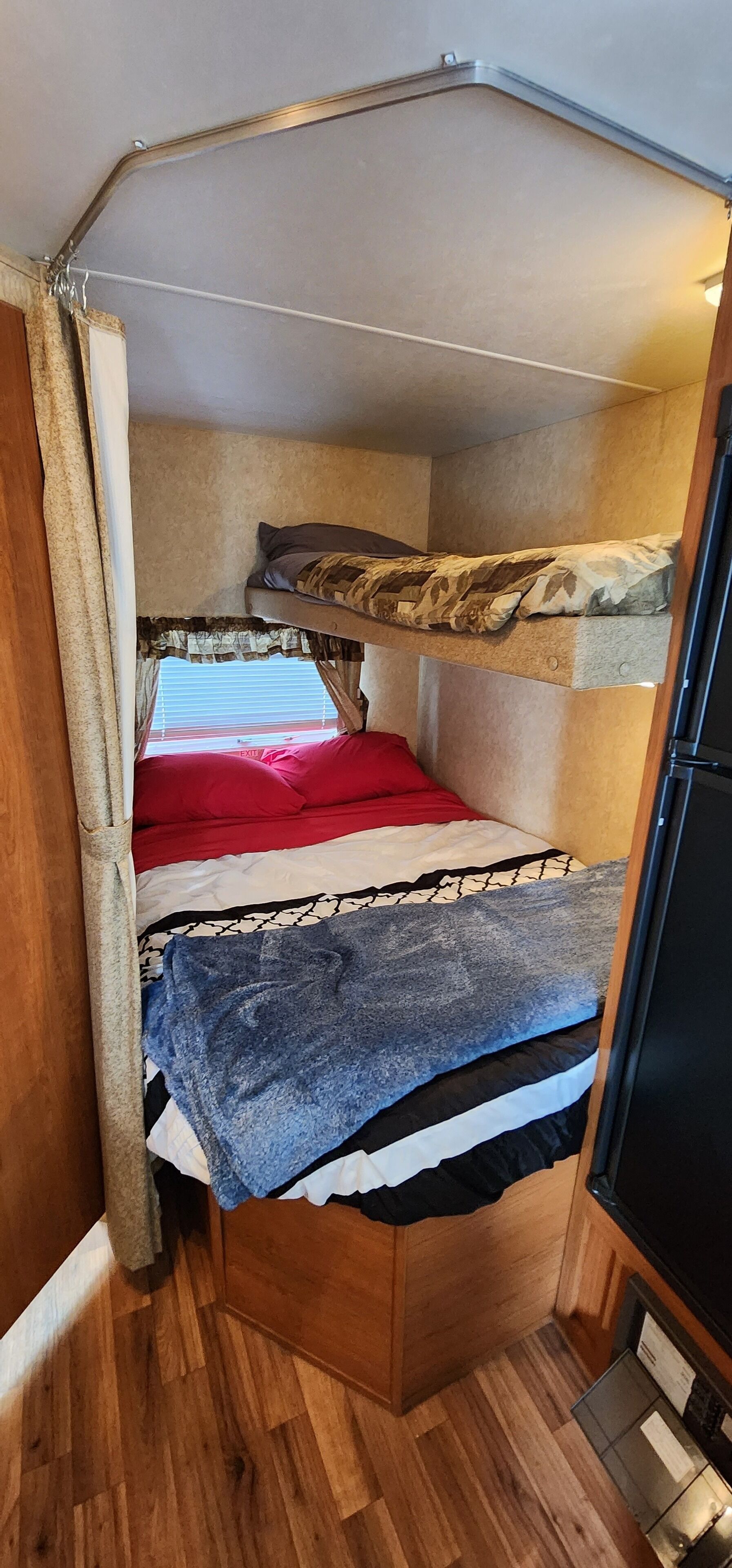Cozy camping trailer