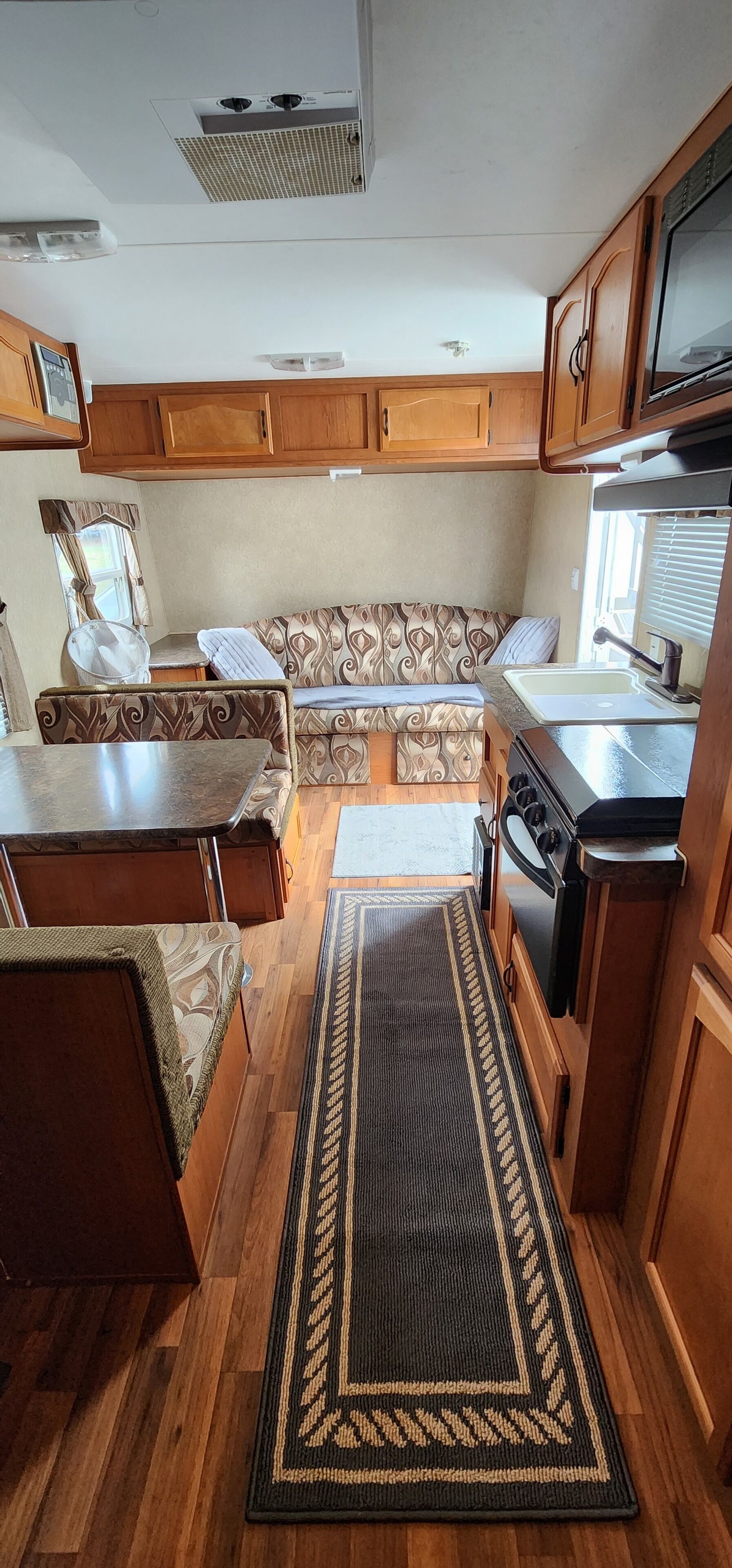 Cozy camping trailer