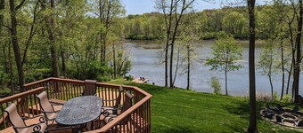 2-Acre Retreat on the Fox River with Spectacular Views & Hot Tub!