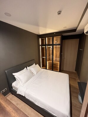Departamento Premium, 2 habitaciones | Sábanas de algodón egipcio, ropa de cama de alta calidad y edredón 