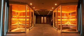 Sauna, steam room, body treatments, aromatherapy, hot stone massages