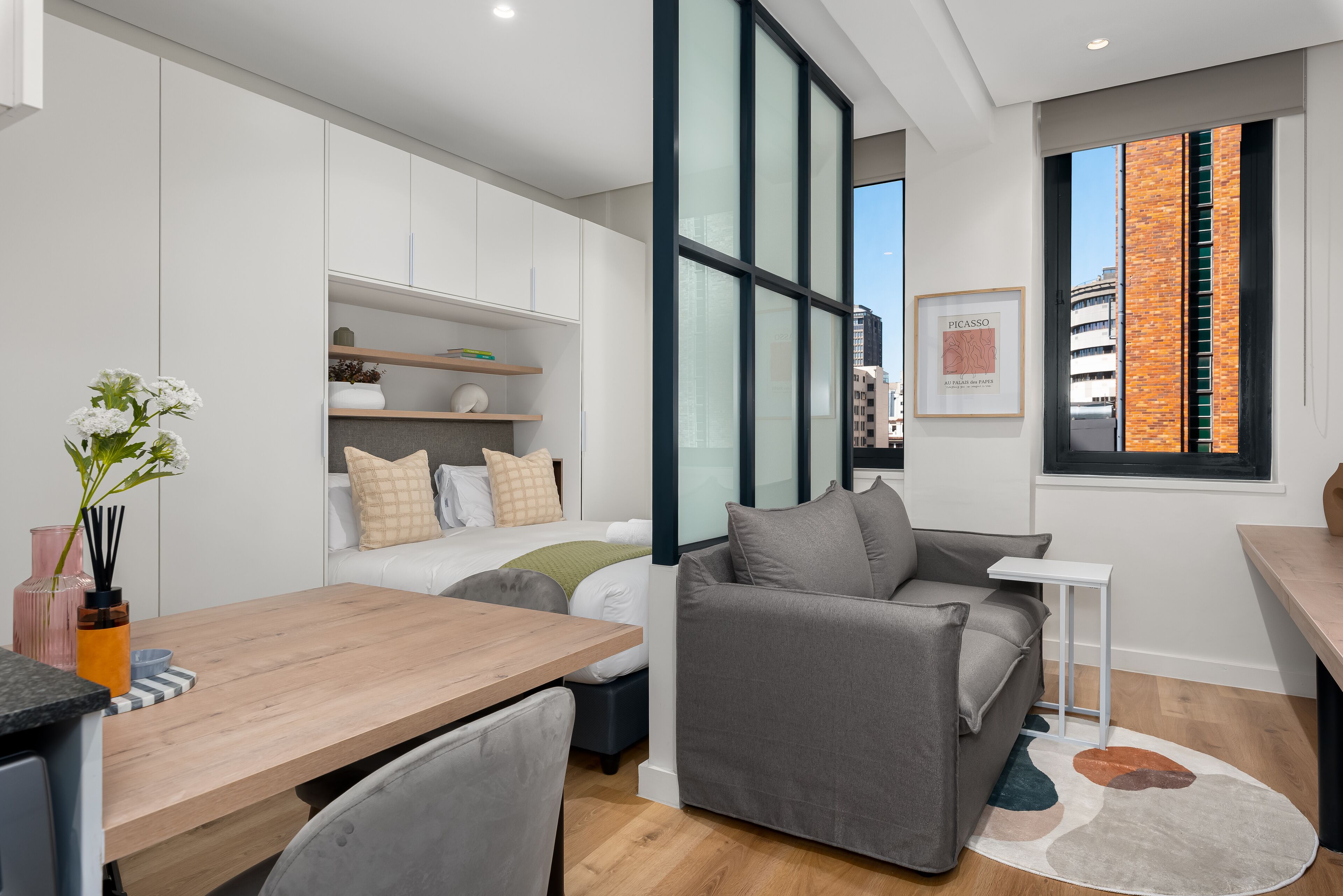 City Studio | Living area | 50-inch flat-screen TV with cable channels, TV, streaming services