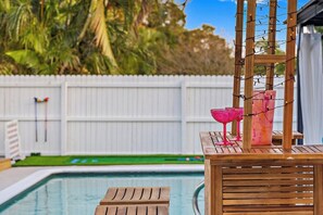 Et oppvarmet basseng