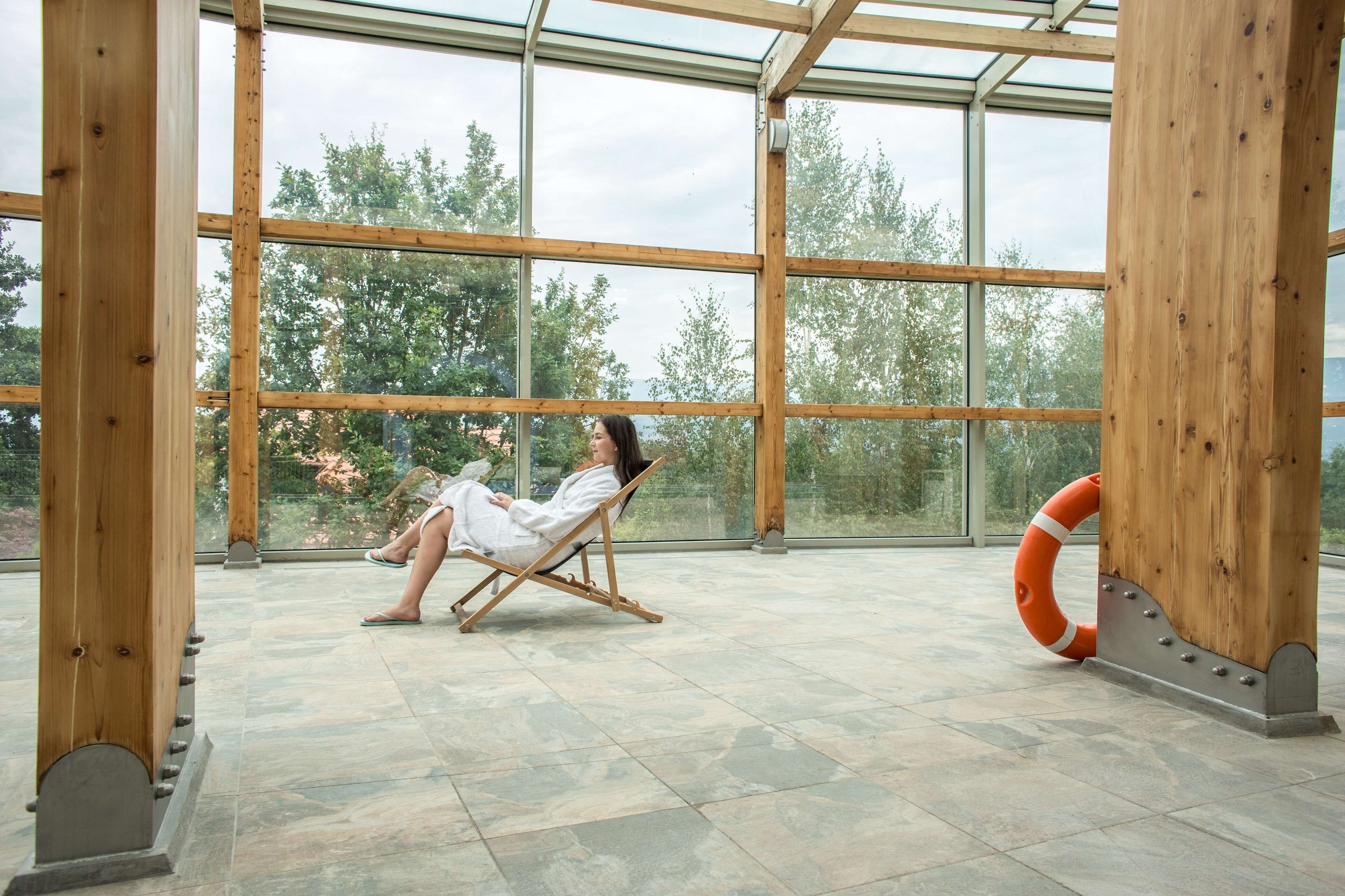 Indoor pool, open 10:00 AM to 8:00 PM, sun loungers, lifeguards on site