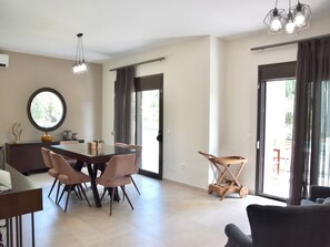 Villa, 6 Bedrooms, Private Pool, Garden View | Dining room - Luxury Rental Villa for 14 People (Sithonia)