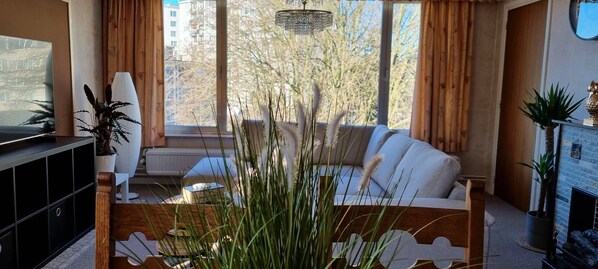 Apartment, 3 Bedrooms, Smoking, Balcony | Living area - Superb Flat 3 Bedrooms Private Parking (Antwerp)