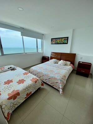 Apartment, 2 Bedrooms, Balcony, Ocean View | 2 bedrooms - 2 Bedroom Beachfront Apartment 2p1-al With Pool And Wifi (Cartagena)