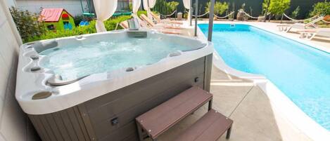 A heated pool