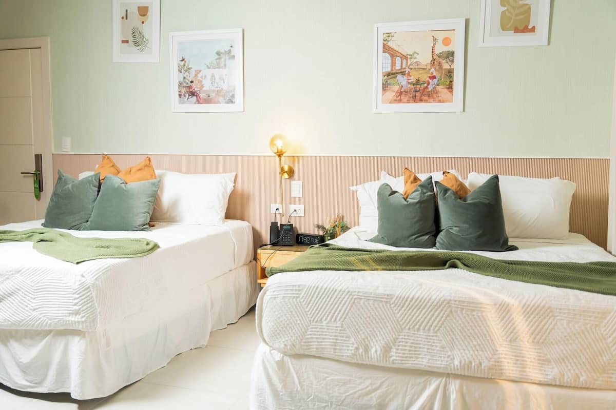 Egyptian cotton sheets, premium bedding, memory foam beds, minibar