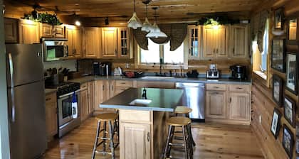 Stunning Adirondack lodge in serene wilderness setting