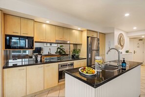 Fridge, microwave, oven, stovetop - Oceanfront Views at Rolling Surf Resort (Kings Beach)