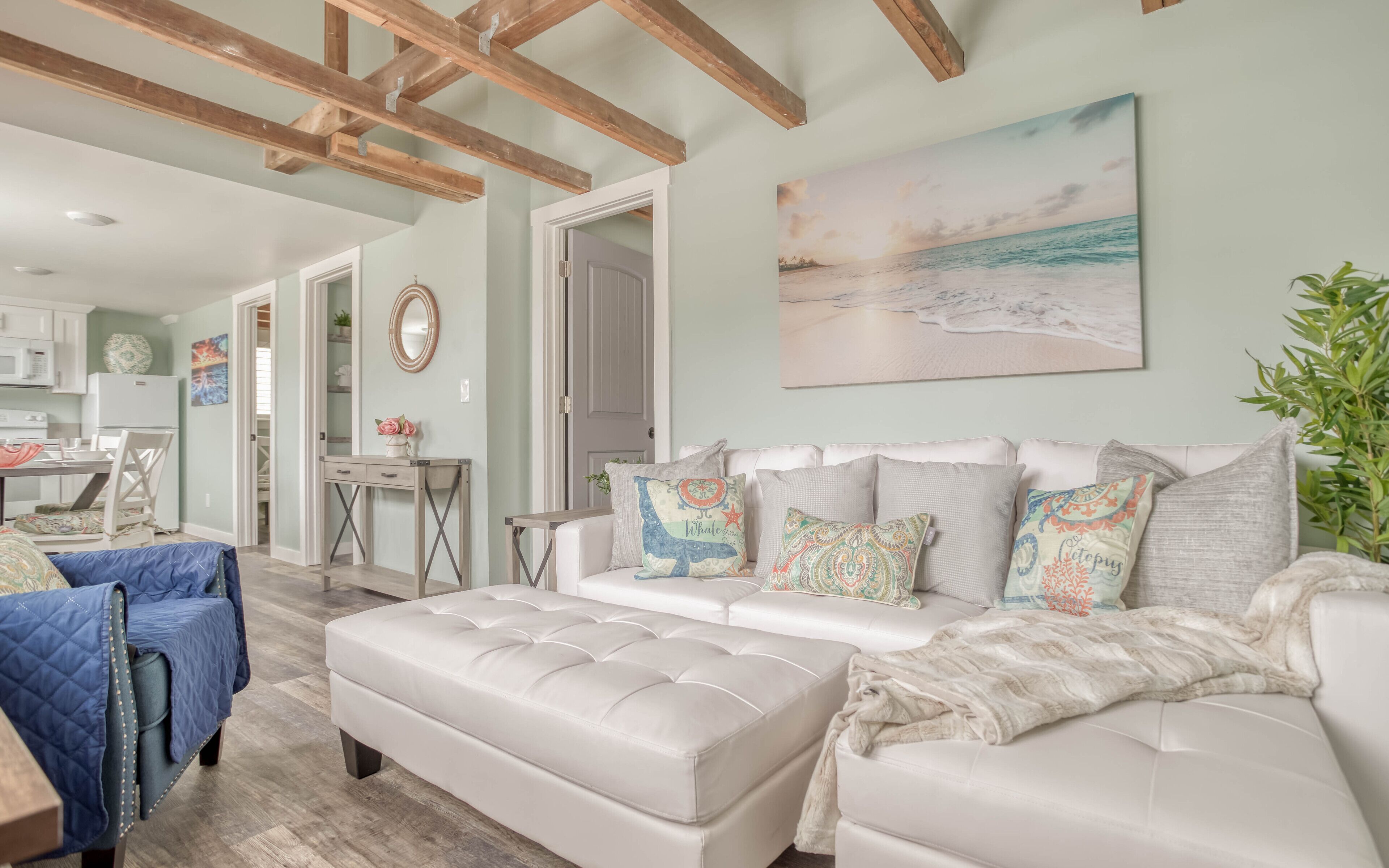 Completely Updated Cottage Features Bedrooms with TVs, Full Kitchen Just Steps t