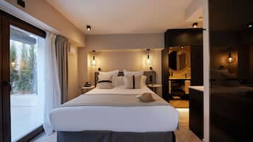 1 chambre, literie de qualité supérieure, couette en duvet d'oie