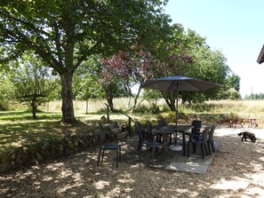 Outdoor dining - Charming stone cottage in peaceful location with pool (Maisonnais-sur-Tardoire)