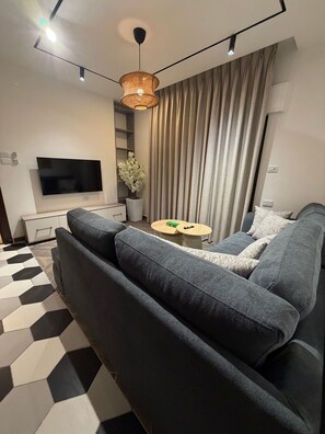 Apartment, 2 Bedrooms, Accessible, Smoking | Living room - JRE Aboun Rooftop 2bedroom Kh&sh (Amman)