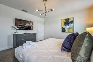 4 bedrooms, iron/ironing board, travel crib, WiFi