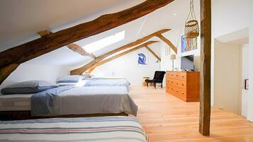 4 slaapkamers, een bureau, reisbedje, gratis wifi