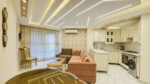 Living room - Beachfront Bliss Awaits You at Porto Said (Al-Manasrah)