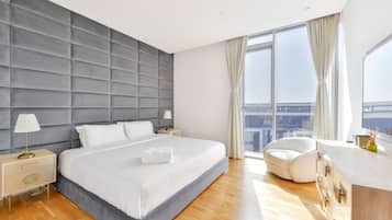 3 bedrooms, premium bedding, in-room safe, individually decorated