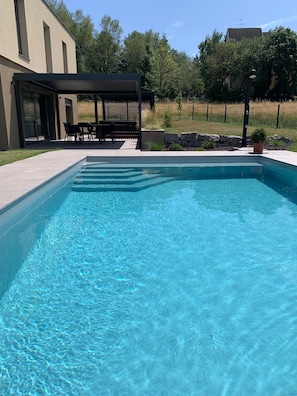 Outdoor pool, a heated pool