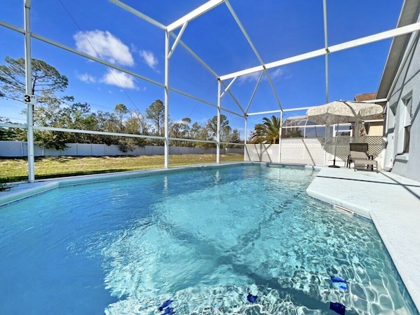 A heated pool