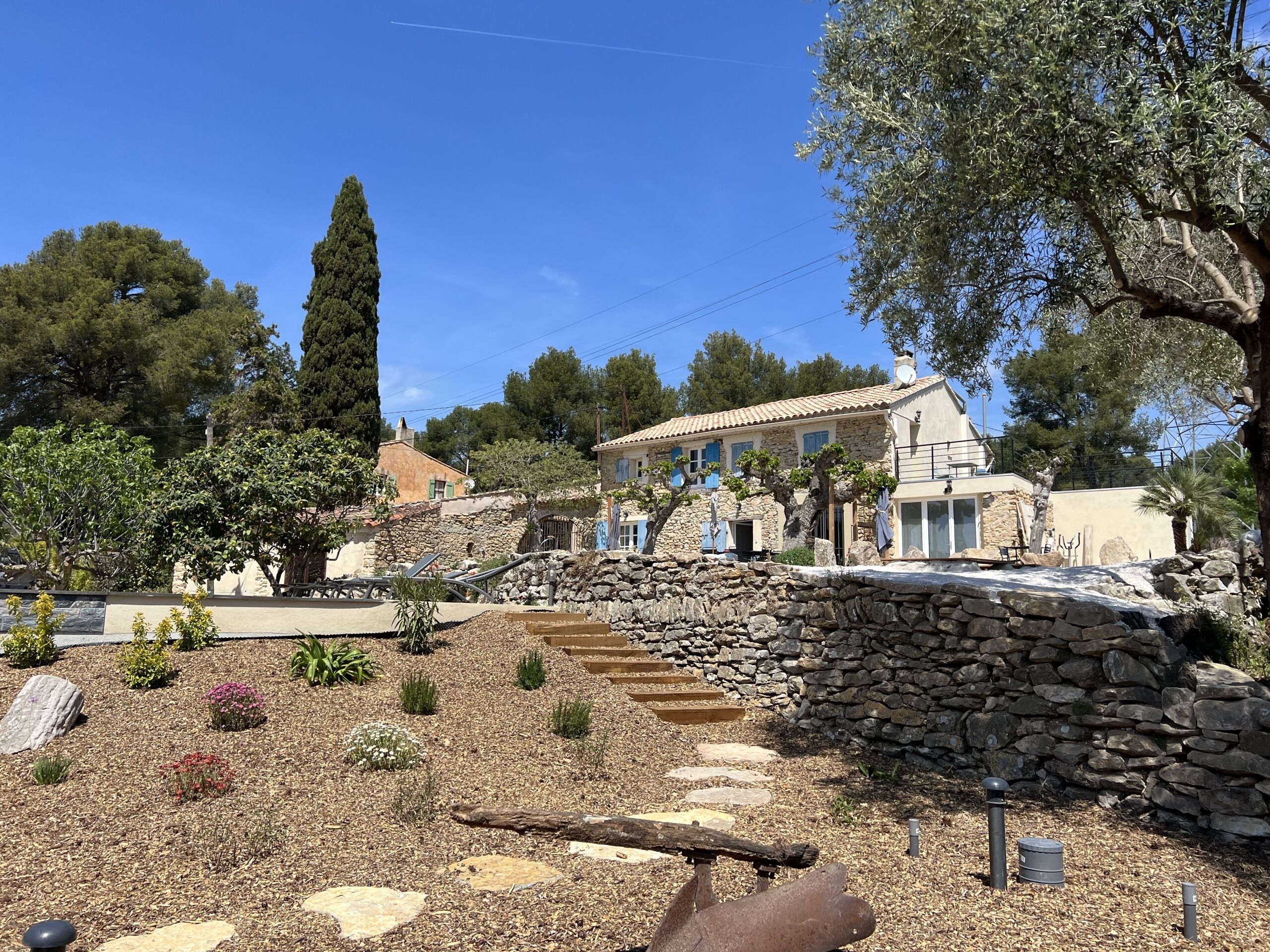 Elite-dobbeltværelse - privat badeværelse - udsigt til pool (Chambre Mourvèdre ) | Have