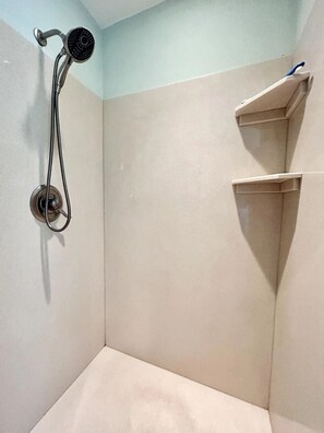 Shower, towels, soap, toilet paper - 52-1 Woodson Bend Resort- Lake Cumberland Condo- lower level (Bronston)