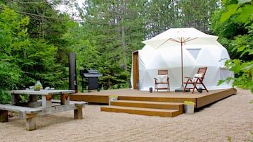 Panoramic Tent | 1 bedroom, premium bedding, down duvets, individually decorated