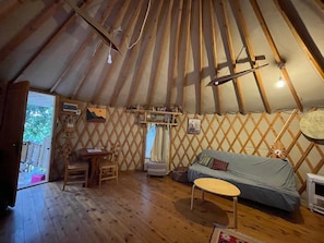 Chalet, 1 Bedroom, Smoking, Balcony | Interior - Yurt Located in a Little oak Grove (Merom HaGalil)
