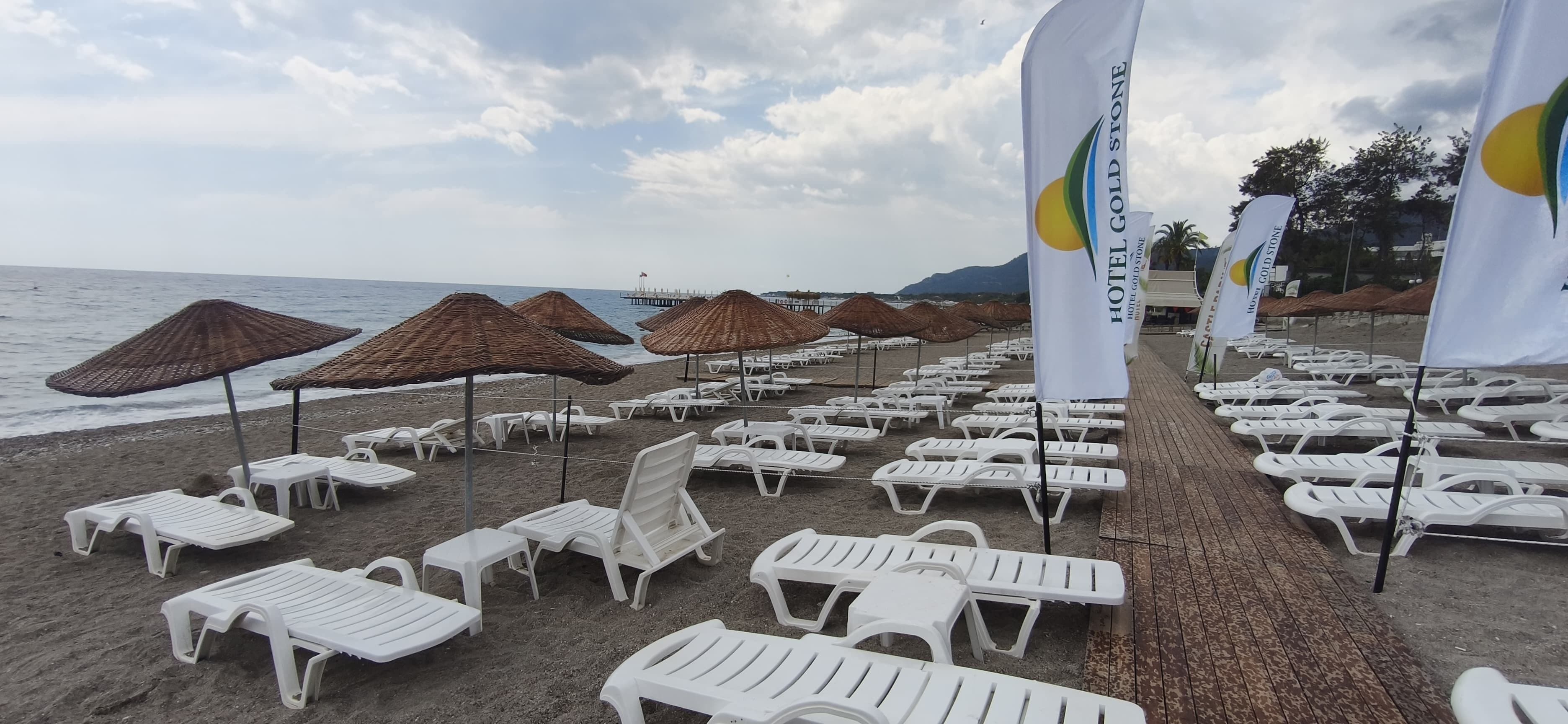 Private beach, white sand, free beach cabanas, sun loungers