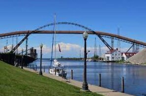 Stroll across the bridge to waterfront views and scenic walks along the water's edge.