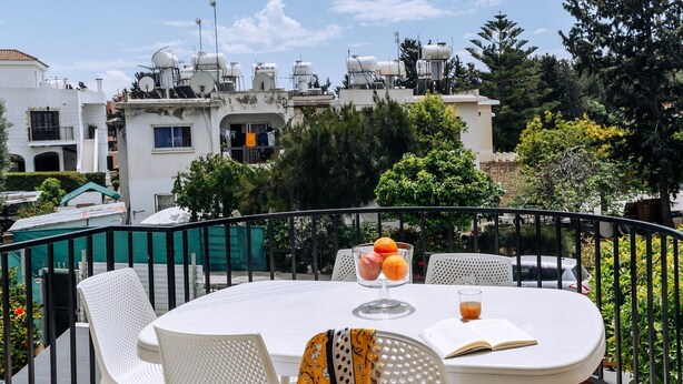 Balcony - Procy-105 Apartment in Center Ideal for Short and Long Rent (Paphos)
