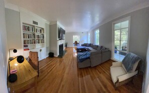 Smart TV, fireplace, video games, books