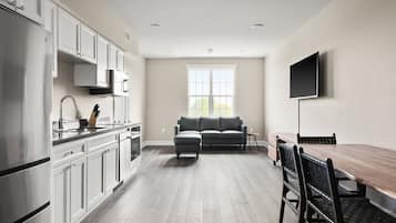 Individually decorated, individually furnished, desk, laptop workspace