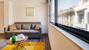 Apartment, 1 Bedroom | Living area - "sanders Home Suites - Bright Downtown 1-bdr. Apt." (Athens)