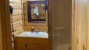 Shower, jetted tub