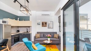 Apartment, 2 Bedrooms, Balcony | Living area - Sanders Home Suites - Bright Downtown 2-bdr. Apt (Athens)