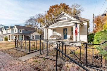 Through the gate and up the steps into your home away from home.