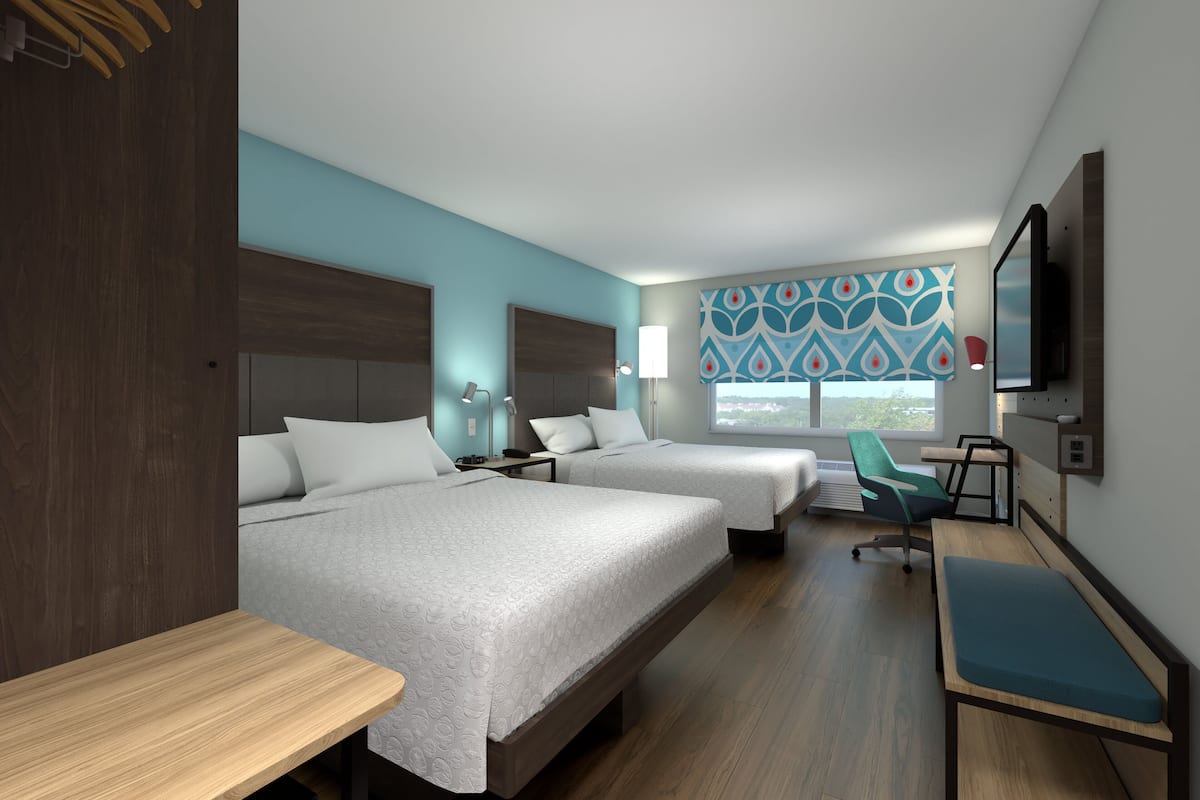 desk, blackout curtains, iron/ironing board, free wifi