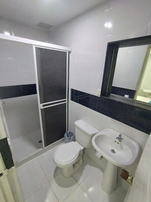 Shared Dormitory, 1 Bedroom, Smoking, Patio | Bathroom shower