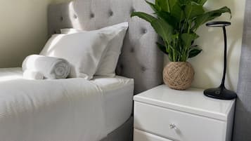 2 bedrooms, desk, iron/ironing board, travel cot