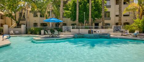 A heated pool