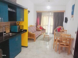 Apartment, 1 Bedroom, Accessible, Balcony | Dining - Studio - With Terrace (Dahab)