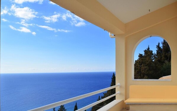 Villa, 3 Bedrooms, Balcony | Balcony - Villa Alibertini With sea View (Corfu)