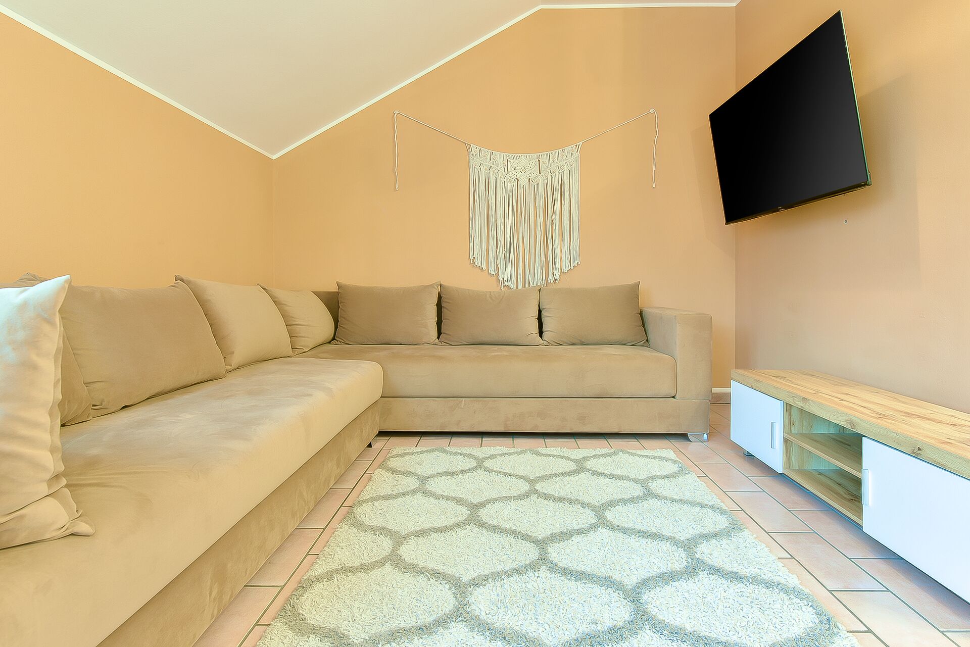 Appartement, 2 chambres, terrasse, vue ville | Coin séjour